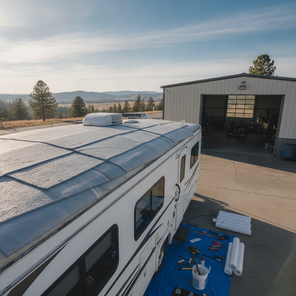 RV Roof Repair - no people or no text